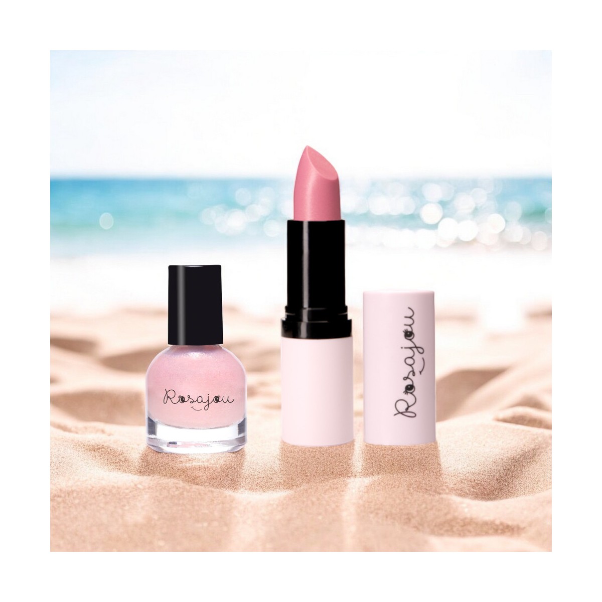 Duo rouge à lèvres et vernis à ongles enfant rose