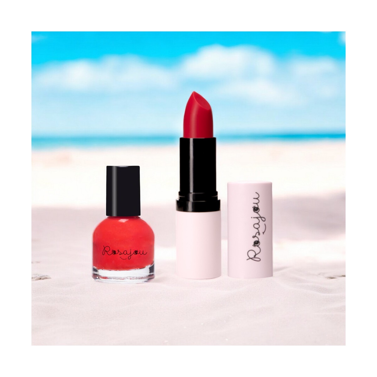 Duo rouge à lèvres et vernis à ongles rouge